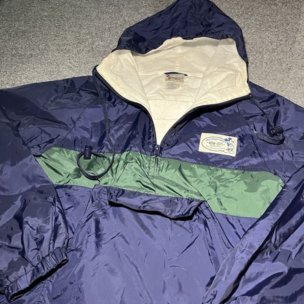 Vintage Walt Disney World Jacket Mens Small Anorak Windbreaker Jersey Lined